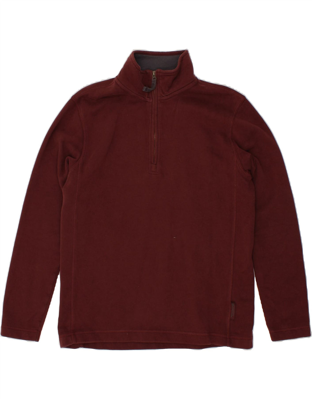 MOUNTAIN WAREHOUSE Mens Zip Neck Sweatshirt Jumper Medium Maroon Cotton Vintage Mountain Warehouse and Second-Hand Mountain Warehouse from Messina Hembry 