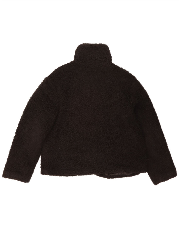 Topshop Damen-Fleecejacke in Übergröße, UK 14, Mittelschwarz, Polyester