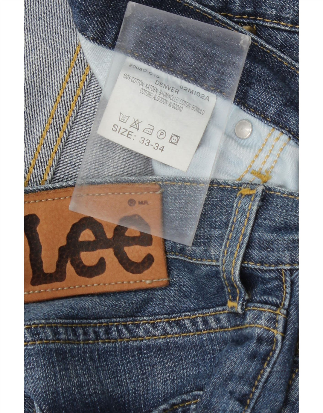 Lee Herren Denver Straight Jeans W33 L29 Blaue Baumwolle