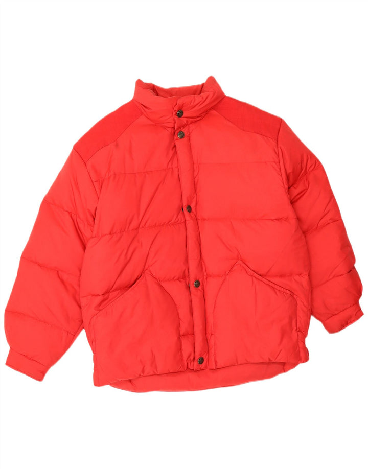Le Frog Herren Wattierte Jacke UK 38 Mittelrotes Polyamid