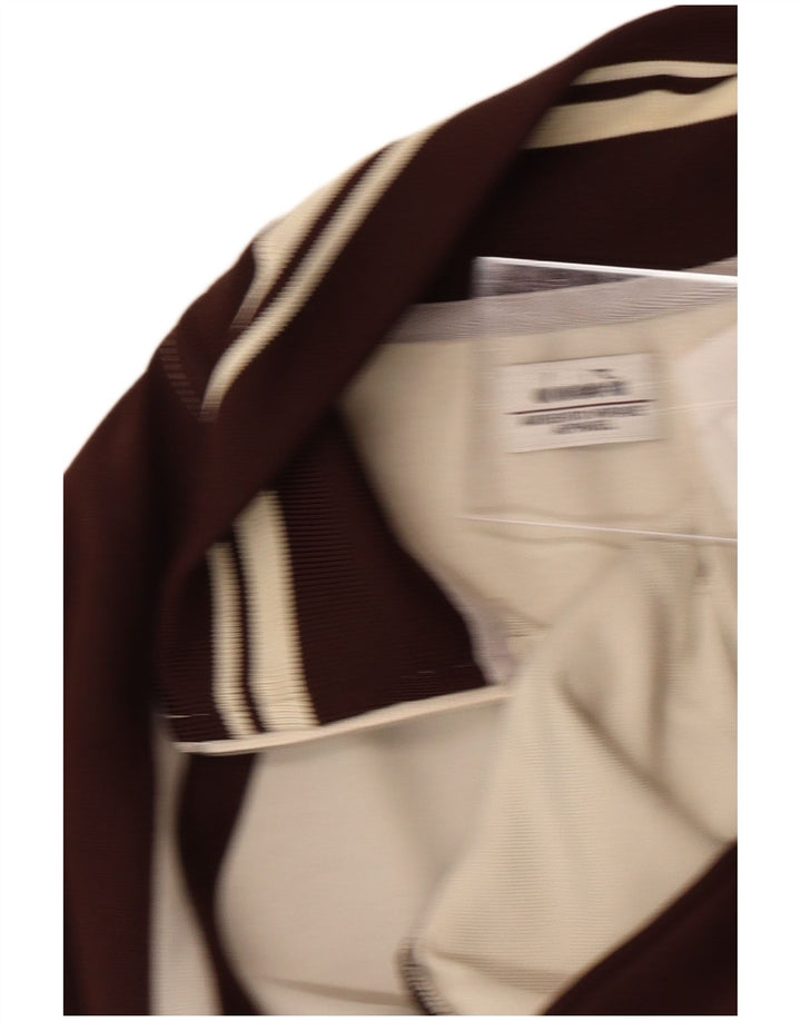 DIADORA Damen-Trainingsanzug-Top-Jacke IT 46 Large Weiß Farbblock