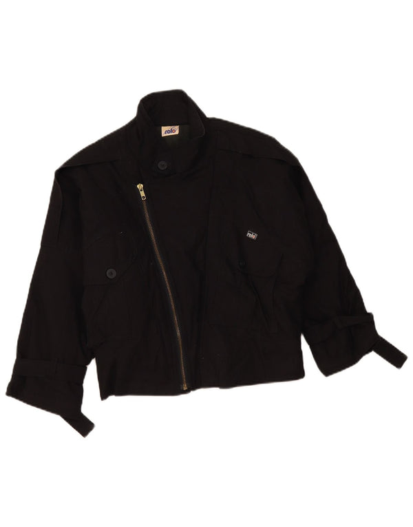 Vintage Jungen Bomberjacke 11-12 Jahre Schwarz