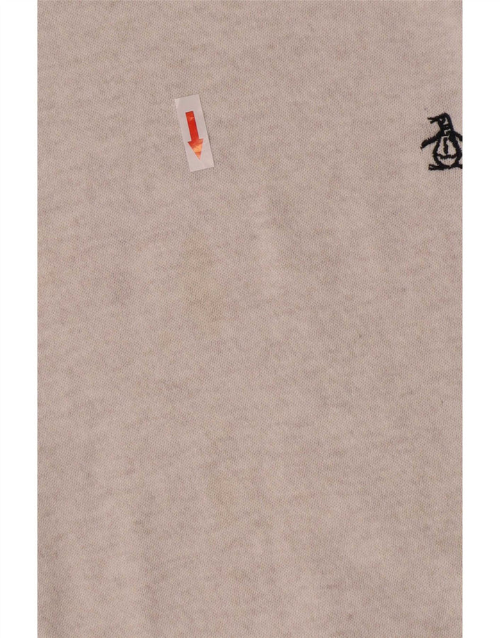 Penguin Herren-Pullover mit U-Boot-Ausschnitt, 2XL, graue Baumwolle