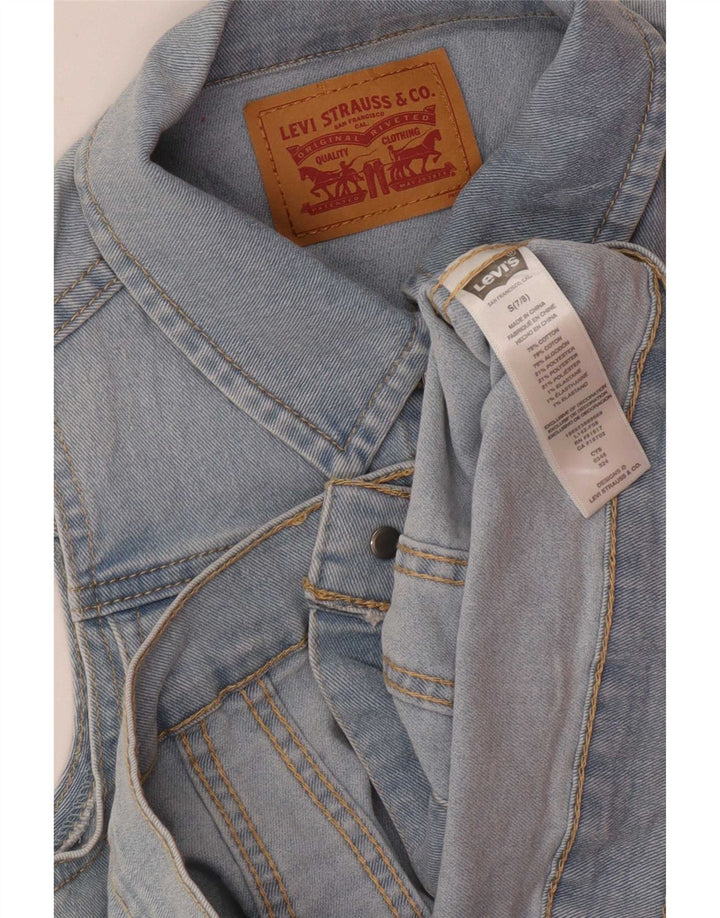 Levi's Jeansweste für Mädchen, 7–8 Jahre, Größe S, Blau, Baumwolle