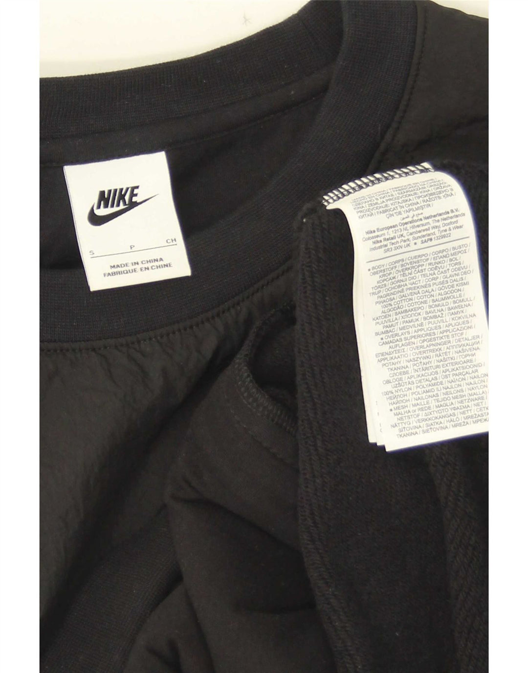 Nike Herren-Sweatshirt mit Grafik, Größe S, Schwarz, Polyamid