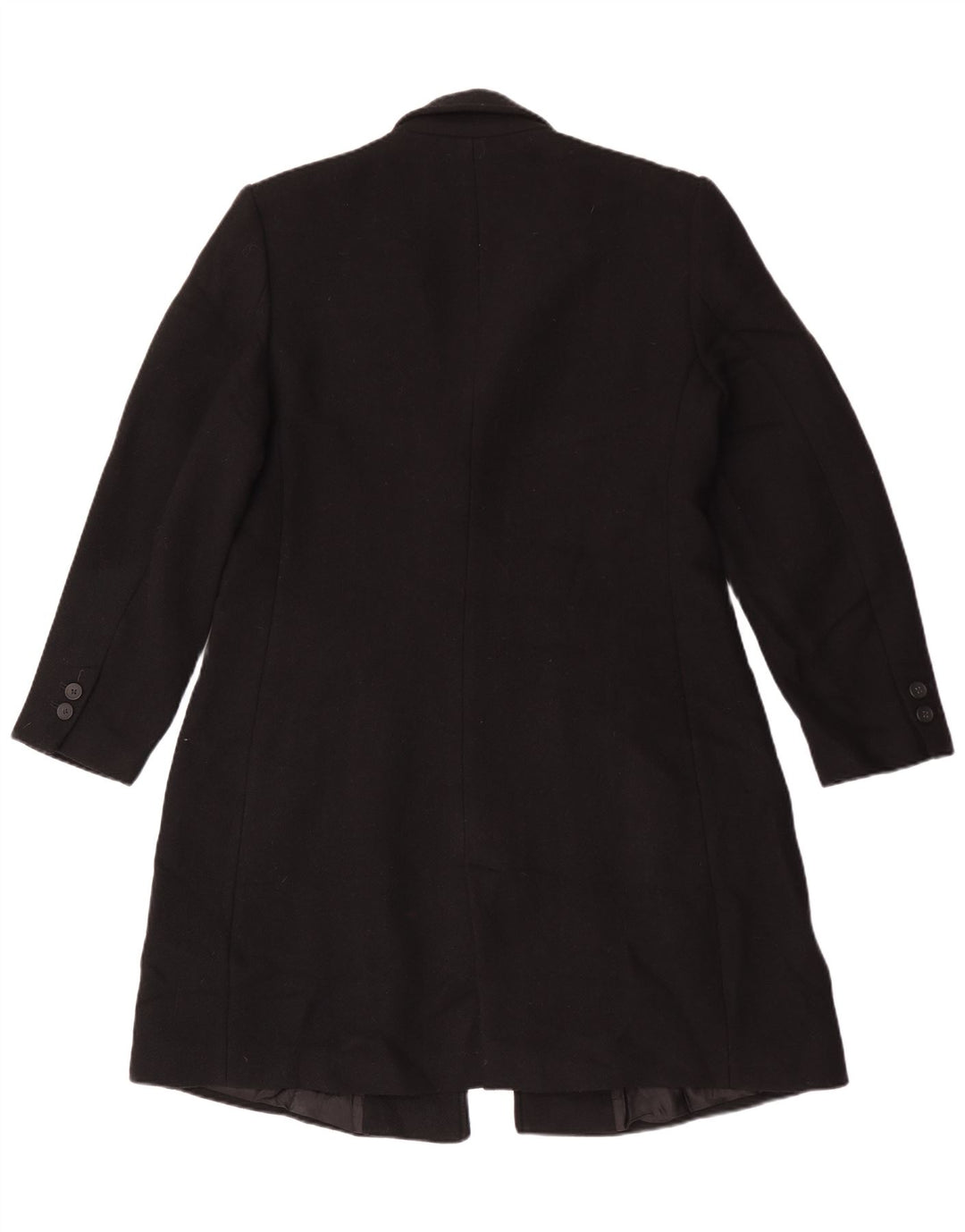 Zara Damen Mantel UK 18 XL Schwarze Wolle