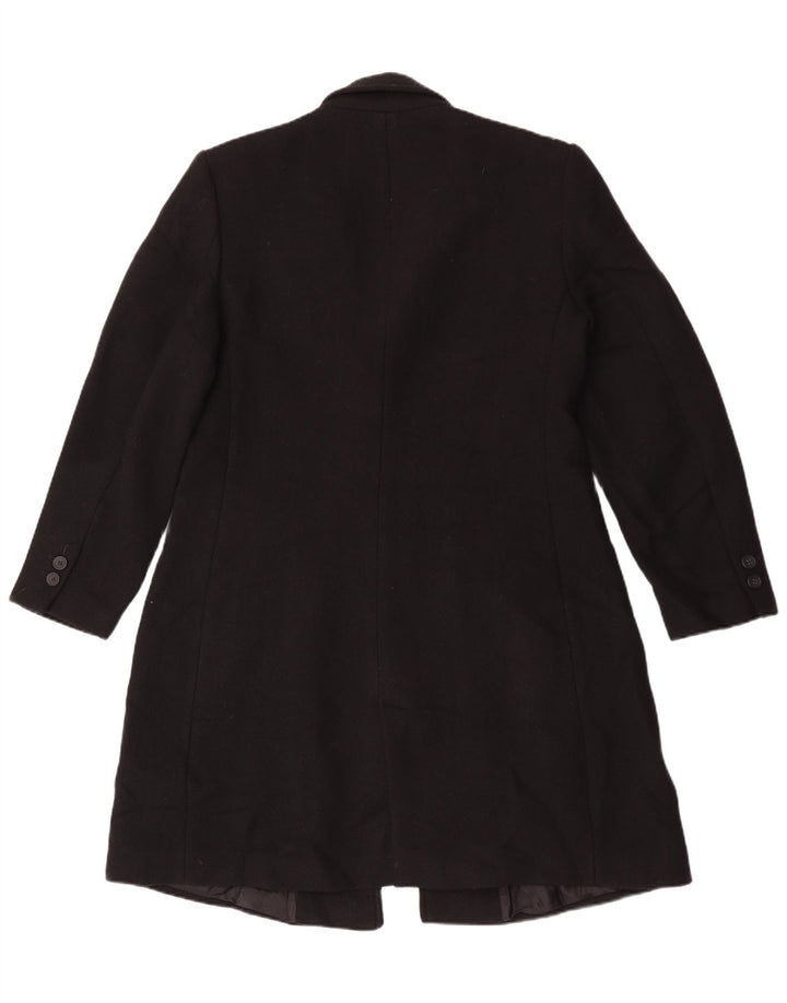 Zara Damen Mantel UK 18 XL Schwarze Wolle