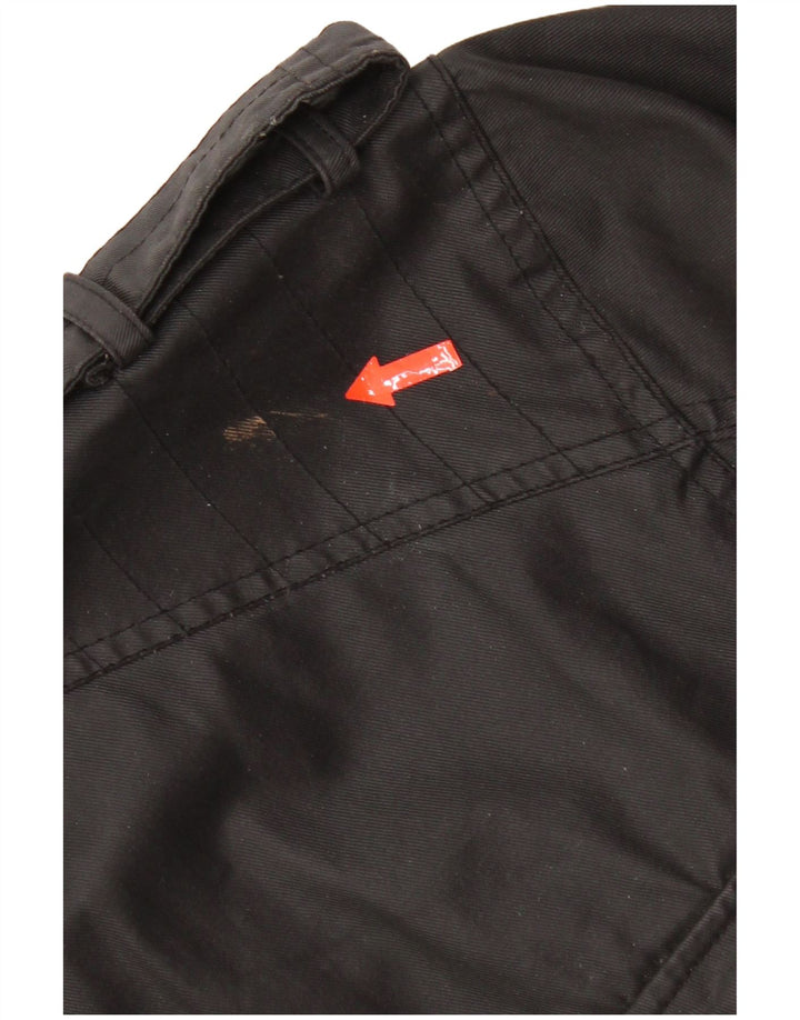 Vintage Herren Militärjacke UK 42 XL Schwarz Baumwolle