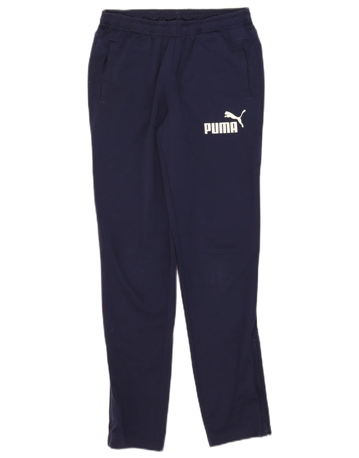 Puma Trainingshose mit Grafik für Jungen, 11–12 Jahre, marineblaues Polyester