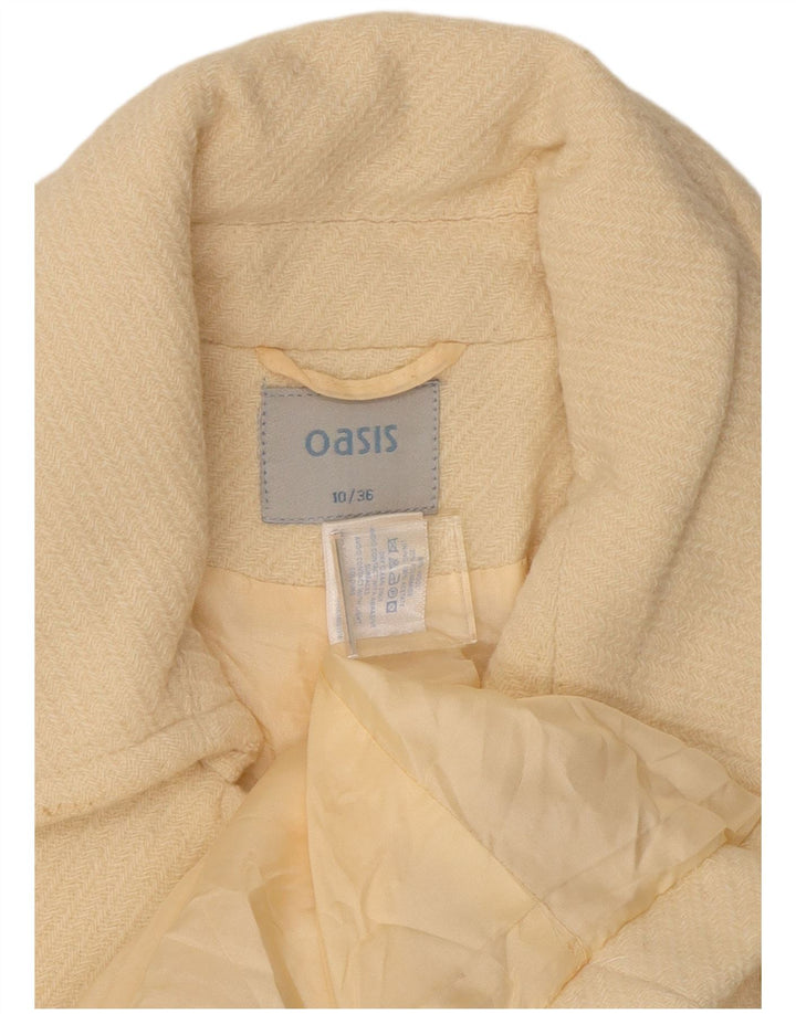 Oasis Damenmantel UK 10 Small Off White Wool