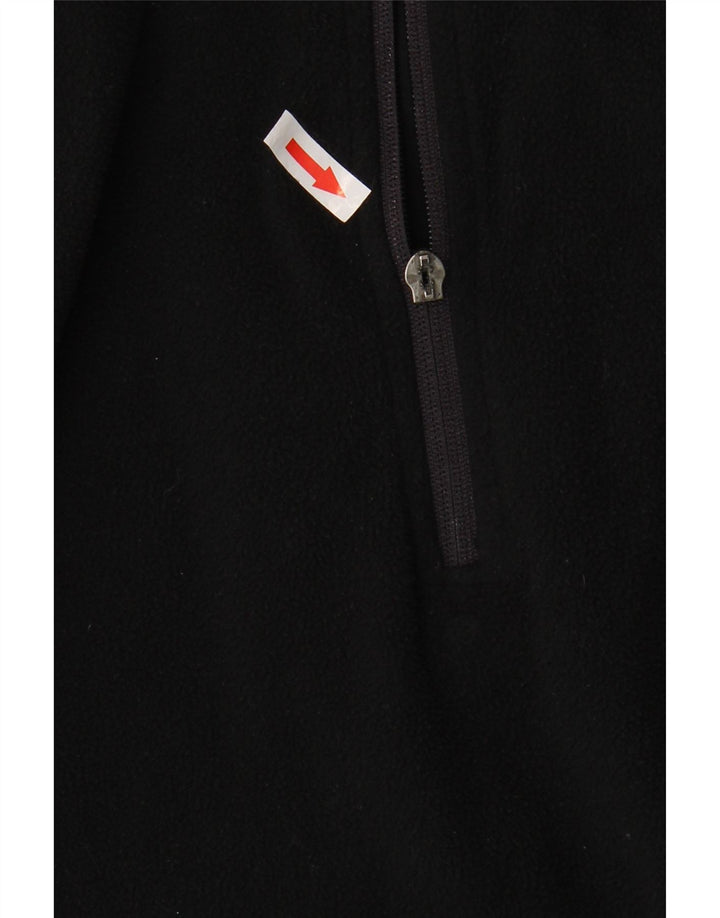 Umbro Herren-Fleecepullover mit Reißverschluss am Hals, Mittelschwarzes Polyester