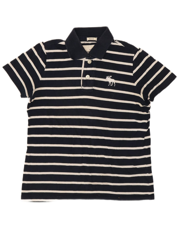 Abercrombie & Fitch Muskel-Poloshirt für Jungen, 13–14 Jahre, Größe L, Marineblau