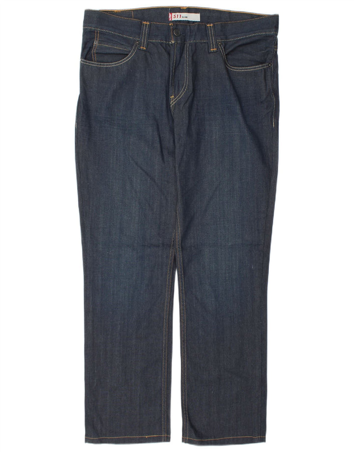 Levi's Herren 511 Slim Jeans W38 L31 Marineblaue Baumwolle