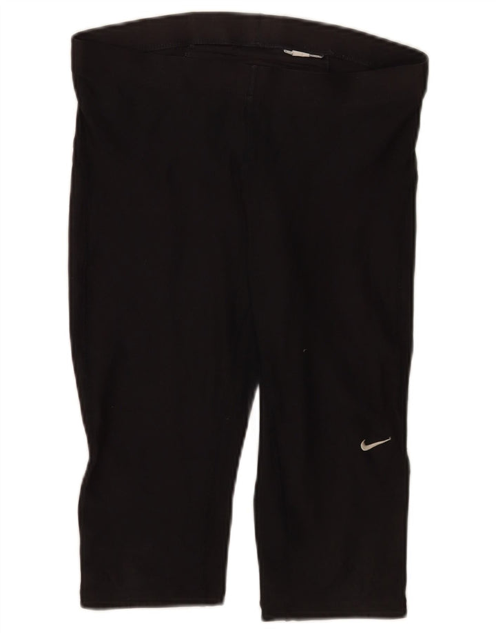 Nike Damen Capri-Leggings UK 10–12 Mittelschwarzes Polyester