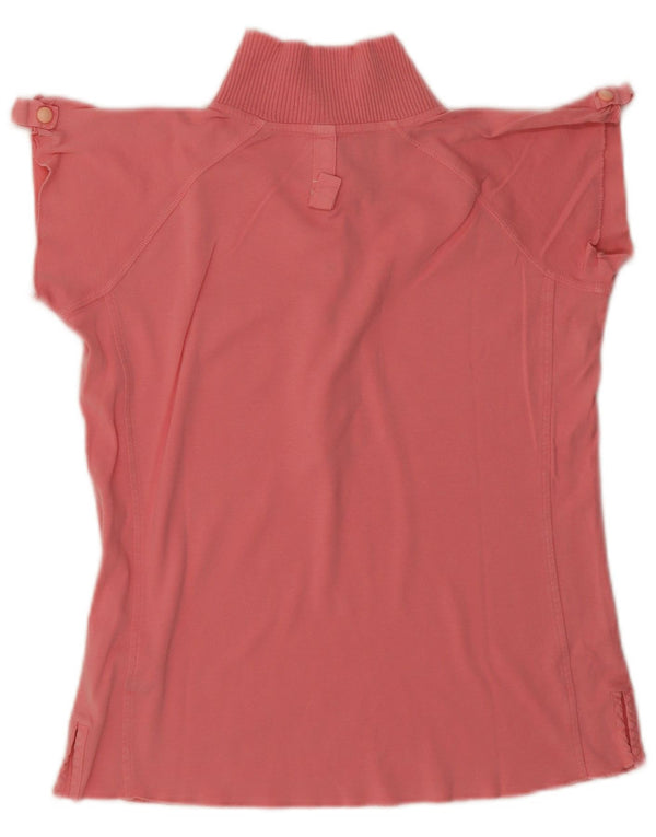 Napapijri Damen T-Shirt Top UK 10 Small Rosa Baumwolle
