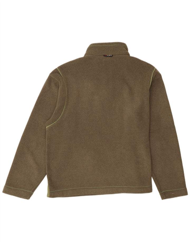 Fila Herren-Sweatshirt mit Reißverschluss am Hals, 2XL, Khaki, Polyester