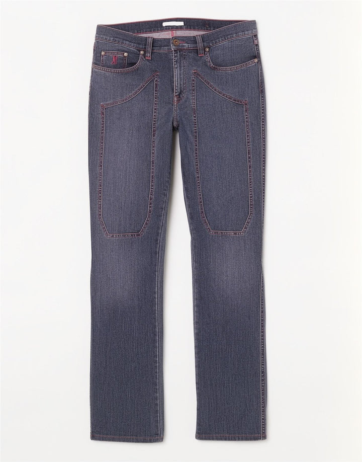 Jeckerson Damen Slim Jeans W34 L30 Blaue Baumwolle