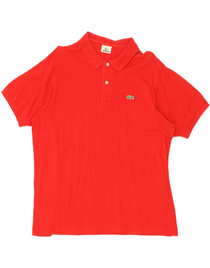 Lacoste Herren-Poloshirt, Größe 6 XL, rote Baumwolle