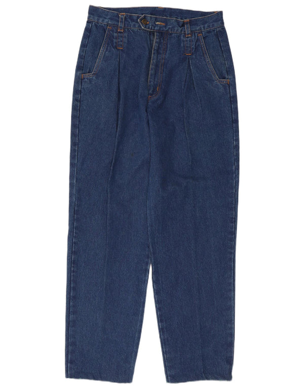 Vintage-Damen-Jeans mit hoher Taille, konisch zulaufend, UK 22, 3XL, W30, L30, Blau