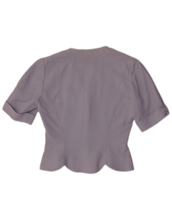 Laura Ashley Damen-Blazer mit 3 Knöpfen, kurzärmelig, Gr. 10, Lila