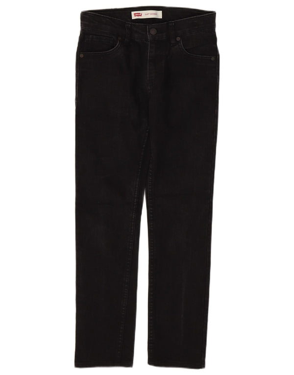 LEVI'S Jungen 510 Skinny Jeans 11–12 Jahre W28 L27 Schwarze Baumwolle