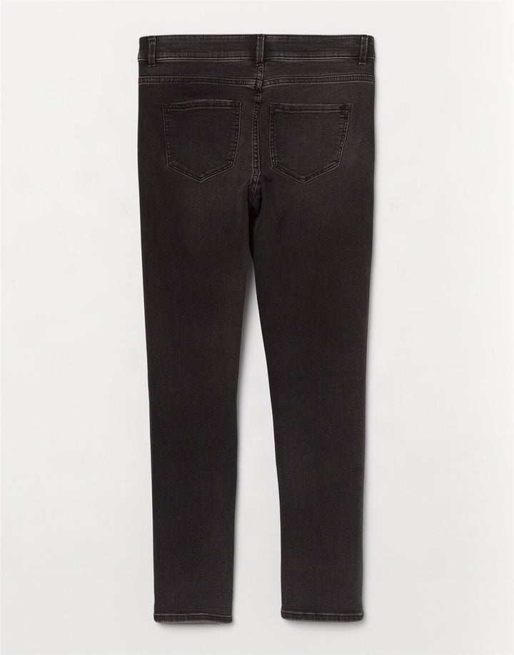 Marks & Spencer Damen Slim Jeans UK 10 Small W27 L29 Schwarze Baumwolle