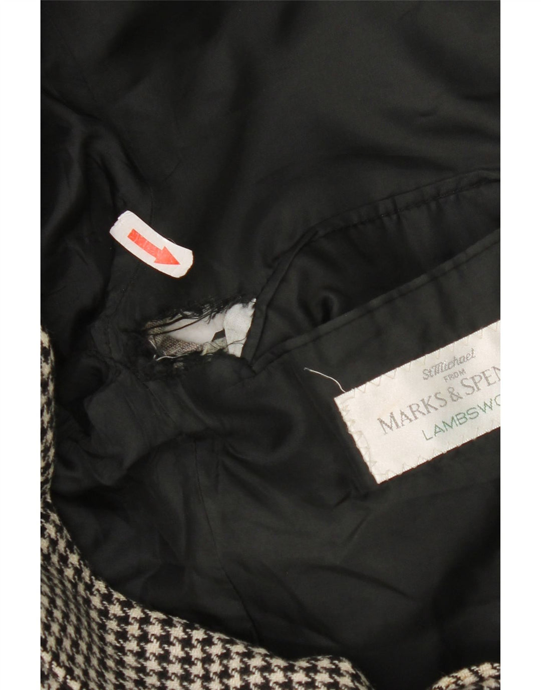 Marks & Spencer Herren-Blazer, lang, Gr. 40, mittelschwarz, Hahnentrittmuster