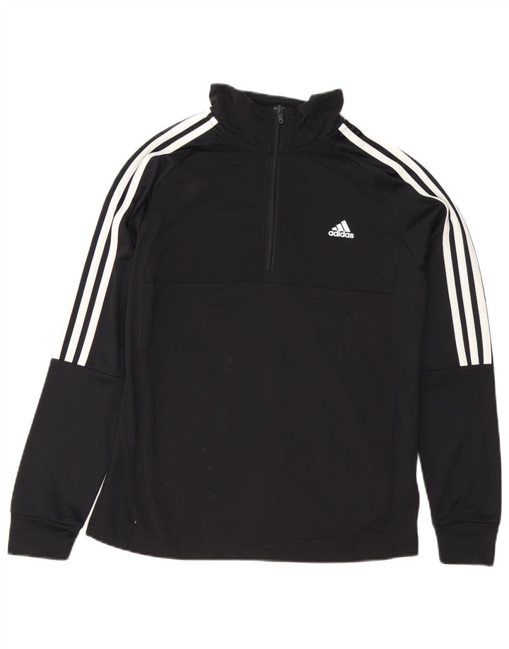 Adidas Jungen Aeroready Zip Neck Pullover Trainingsanzug Top 13-14 Jahre Schwarz