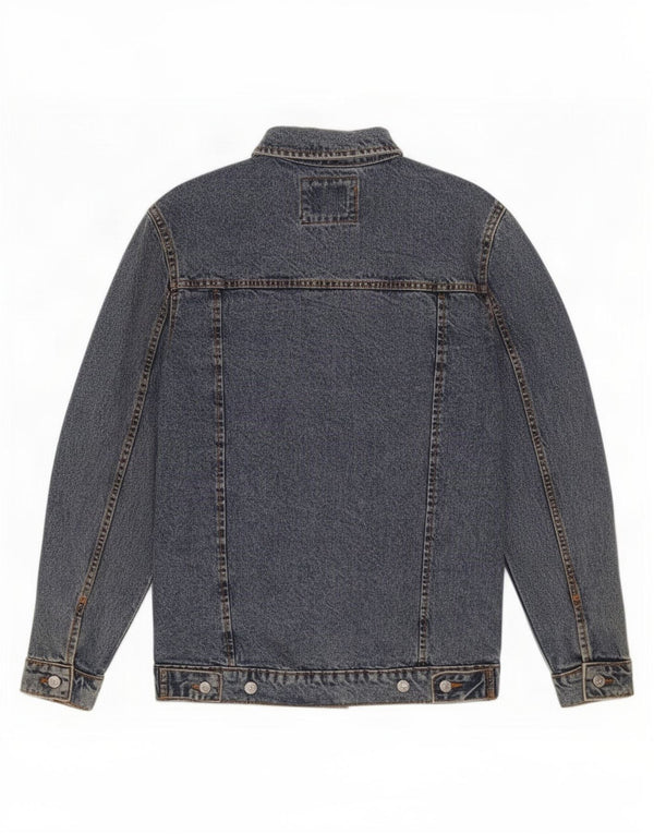 Zara Herren Jeansjacke UK 36 Small Blaue Baumwolle