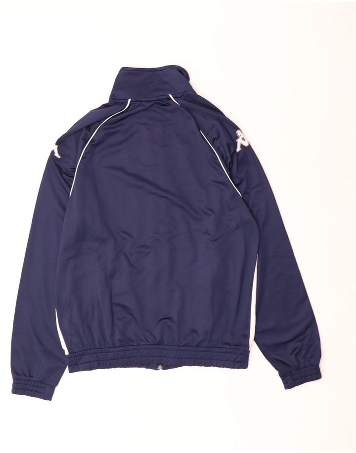 Kappa Herren-Trainingsanzug-Oberteil, Mittelgroßes marineblaues Farbblock-Polyester