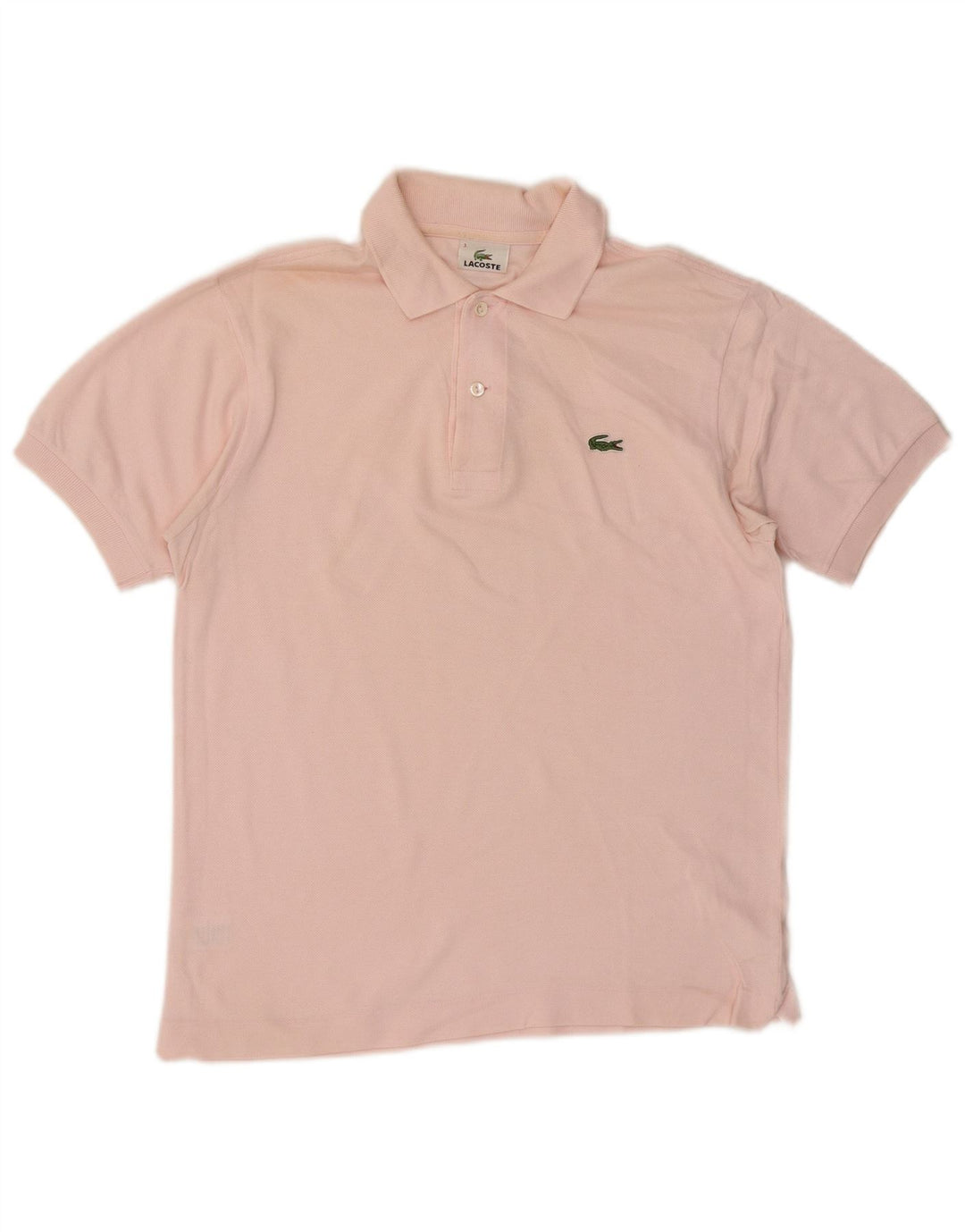 Lacoste Herren-Poloshirt, Größe 3, klein, rosa Baumwolle