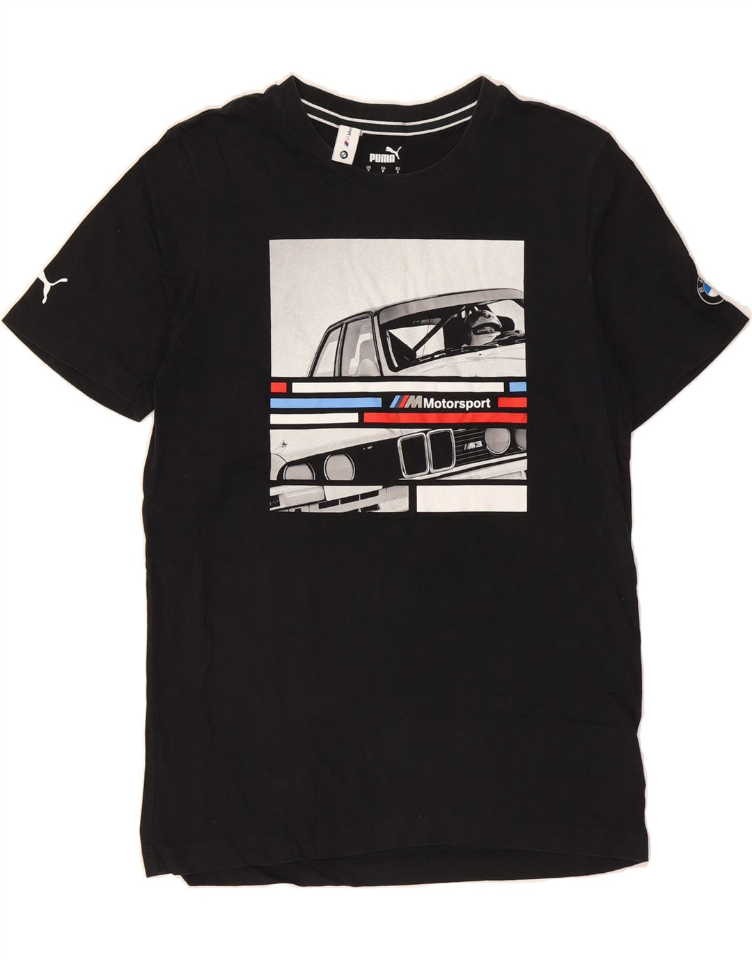 PUMA Mens Graphic T-Shirt Top Small Black Cotton Vintage Puma and Second-Hand Puma from Messina Hembry 