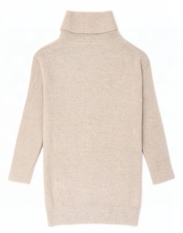 Reiss Damen-Pullover mit Rollkragen, übergroß, UK 6, XS, graue Wolle