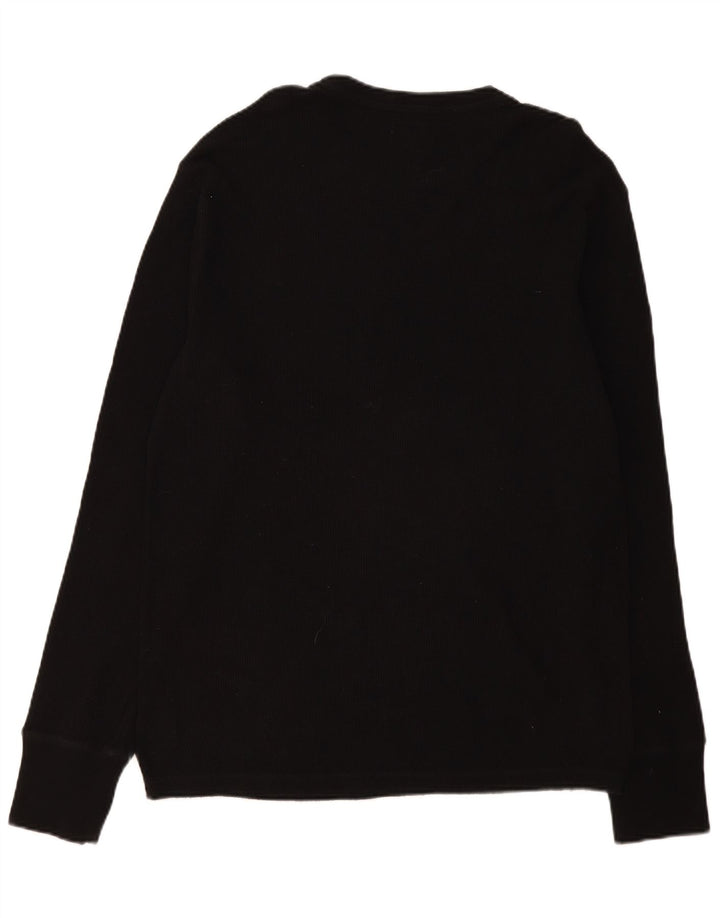 Mossimo Herren-Pullover mit Rundhalsausschnitt, XL, schwarze Baumwolle