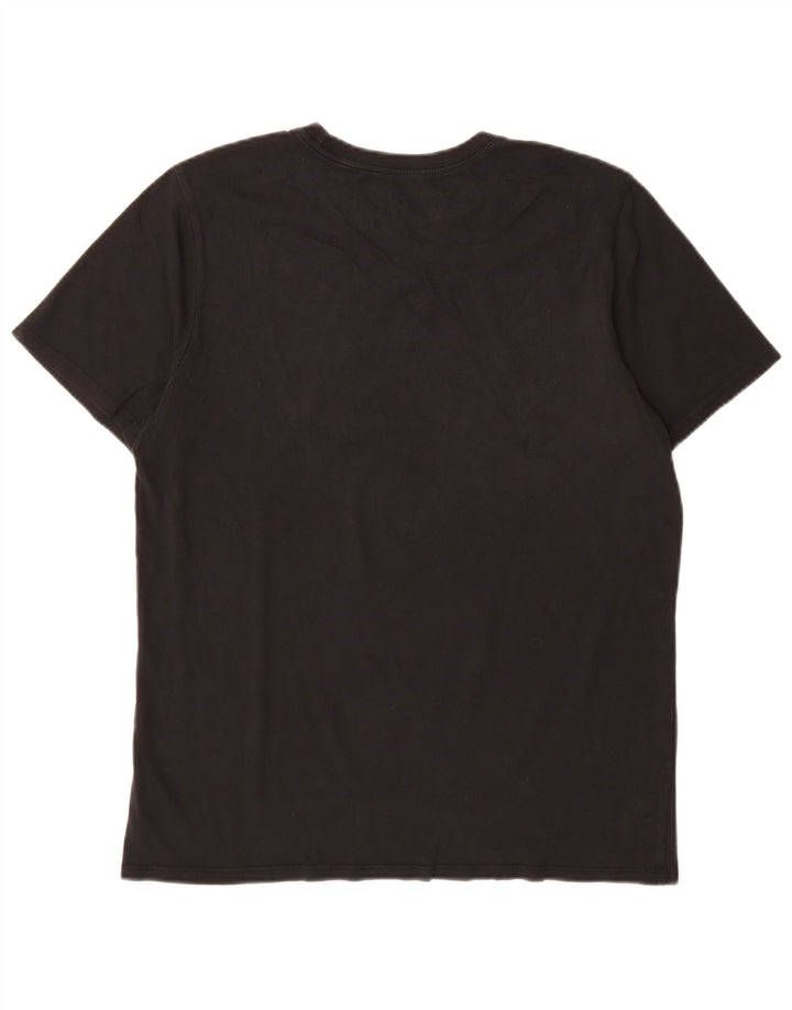 Nike Herren Athletic Cut Graphic T-Shirt-Oberteil aus mittelschwarzer Baumwolle