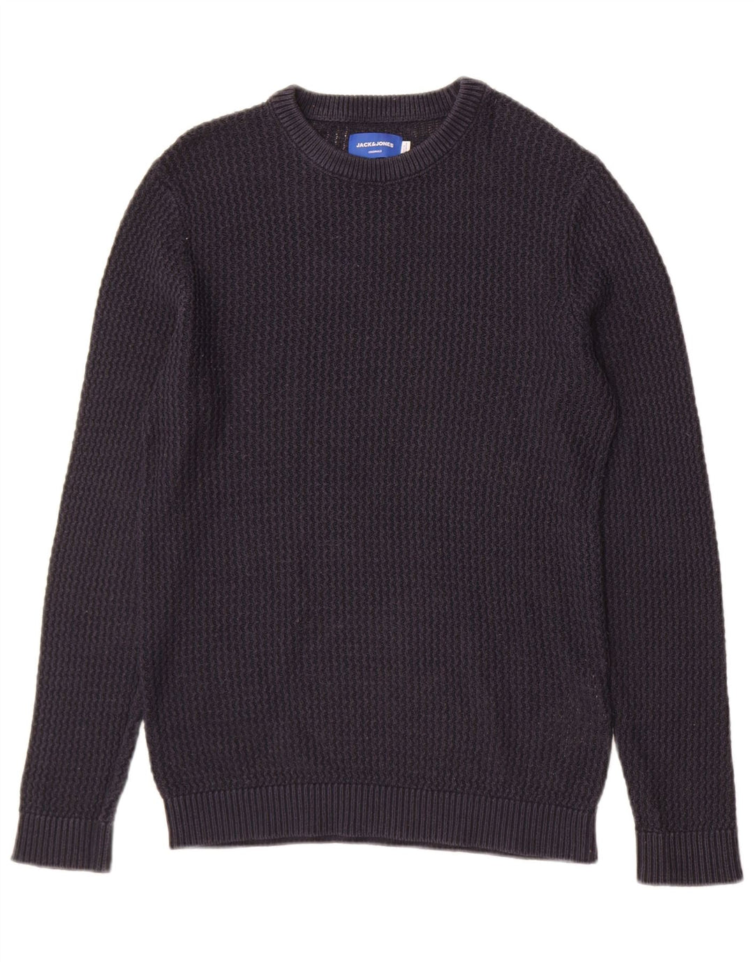 Jack & Jones Herren-Pullover mit Rundhalsausschnitt, Mittelblau, Acryl