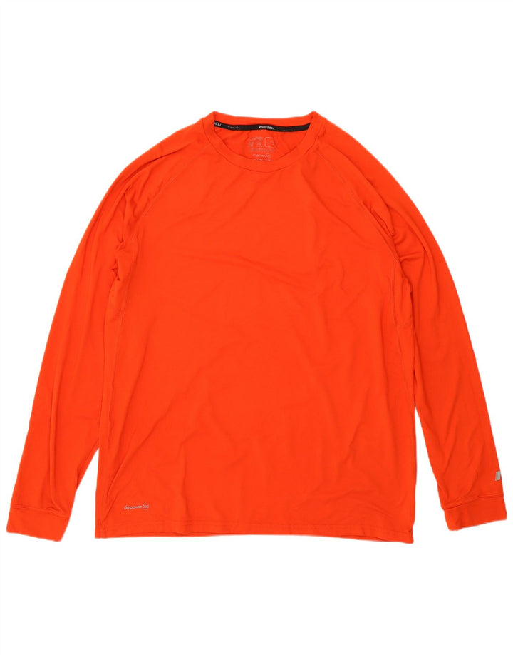 Russell Athletic Herren Dri-Power Top Langarm Groß Orange Polyester