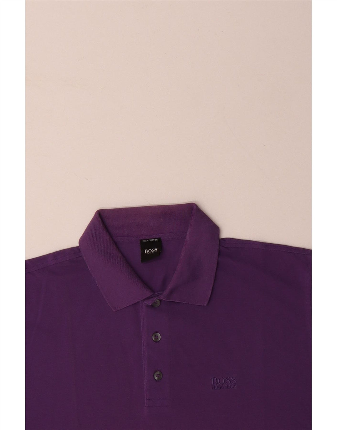 HUGO BOSS Herren-Poloshirt aus mittelvioletter Baumwolle
