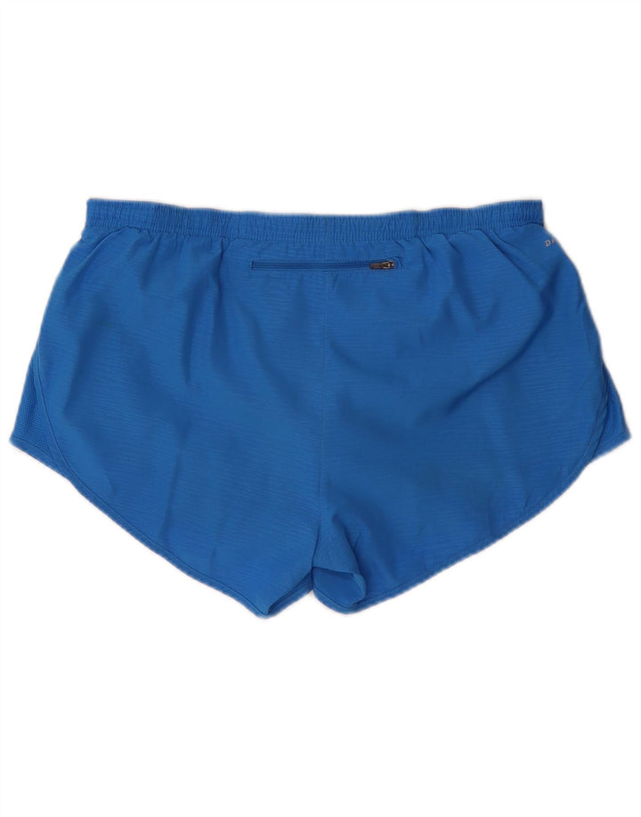 NIKE Womens Dri Fit Sport Shorts UK 14 Medium  Blue Polyester