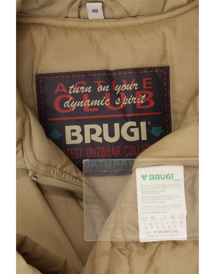 Brugi Herren Wattierter Mantel IT 48 Mittelbeige Polyester
