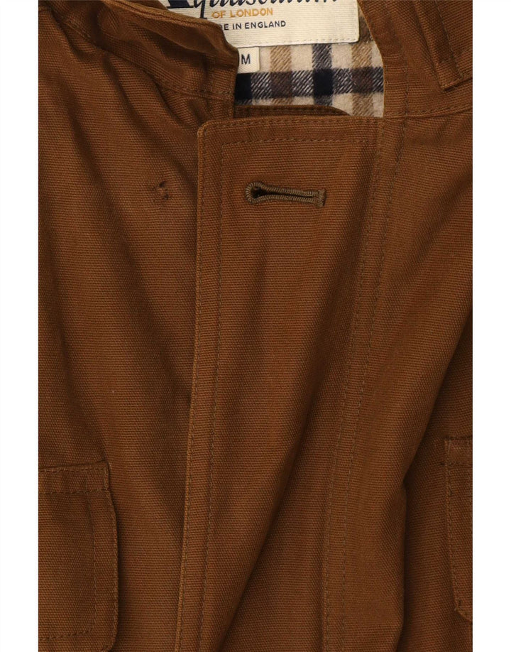 Aquascutum Herren-Utility-Jacke UK 38 Mittelbraune Baumwolle
