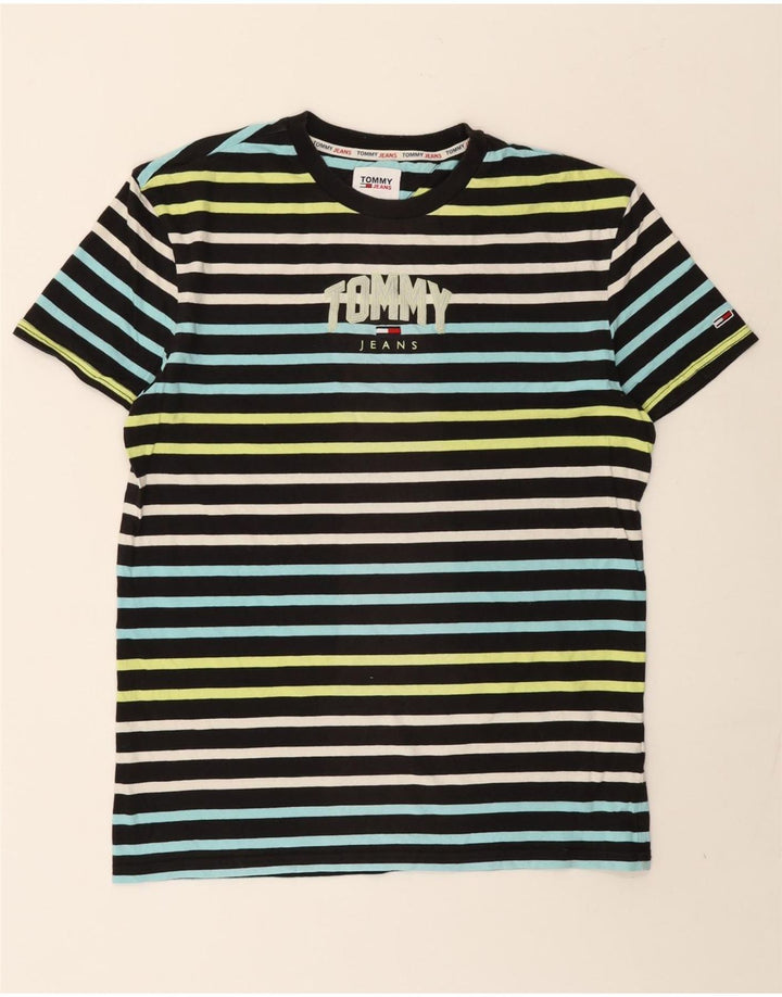 Tommy Hilfiger Herren-T-Shirt mit Grafik, mittelgroß, mehrfarbig, gestreift, Baumwolle