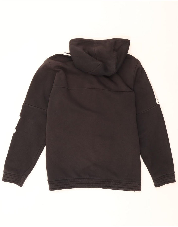 Nike Herren-Kapuzenpullover mit grafischem Reißverschluss, groß, aus schwarzem Polyester