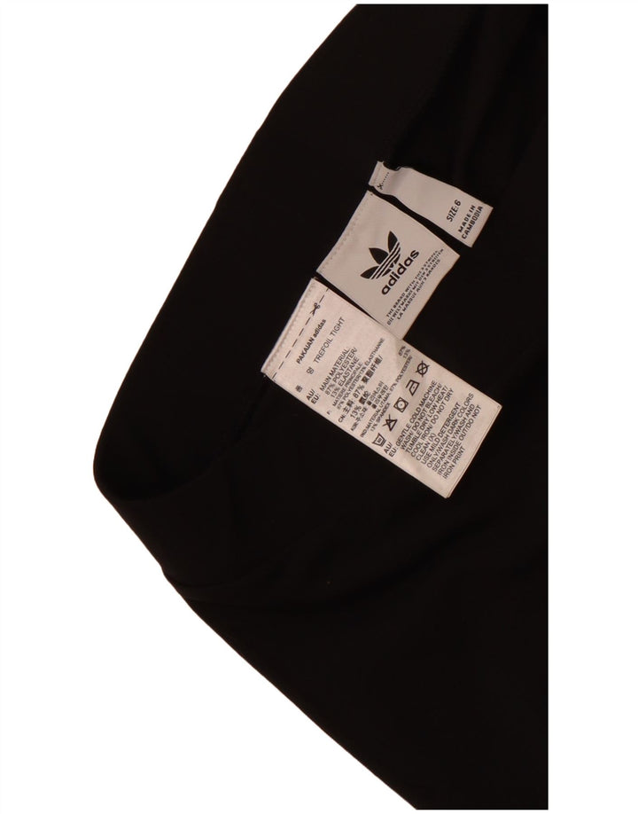 Adidas Damen Leggings UK 6 XS Schwarz Polyester