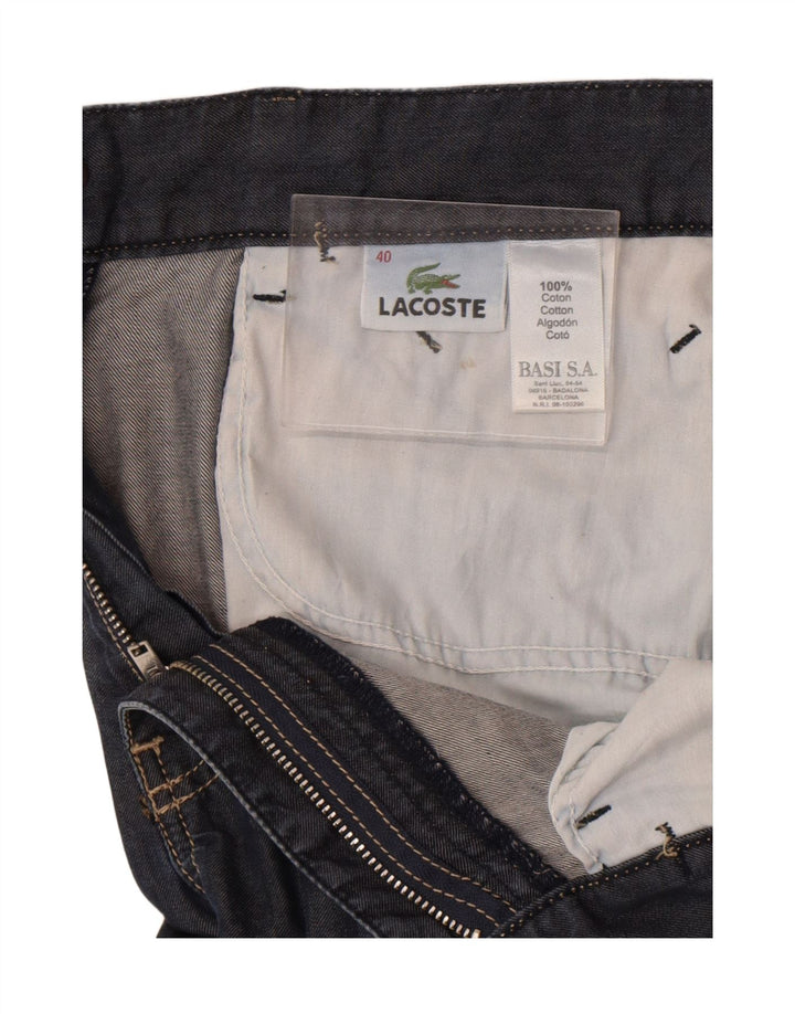 Lacoste Damen Straight Jeans Größe 40 Mittel W30 L32 Marineblaue Baumwolle