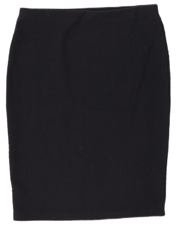 Marks & Spencer Damen Bleistiftrock UK 14 Large W32 Marineblau Polyester