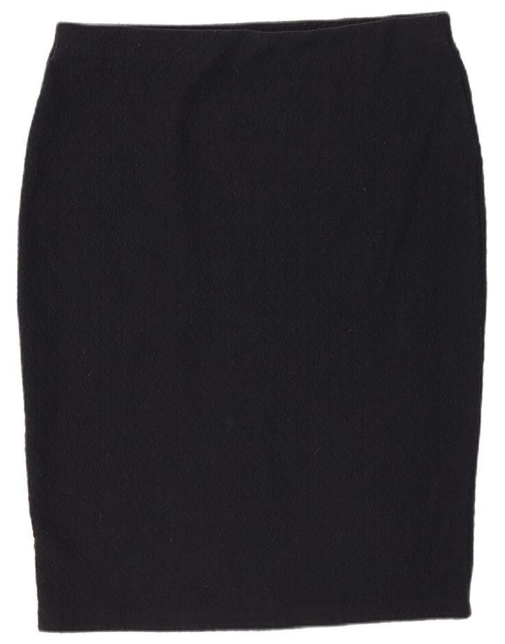 Marks & Spencer Damen Bleistiftrock UK 14 Large W32 Marineblau Polyester