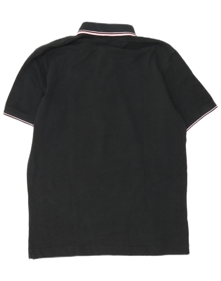 Kappa Herren-Poloshirt, mittelschwarz, gestreift, Baumwolle