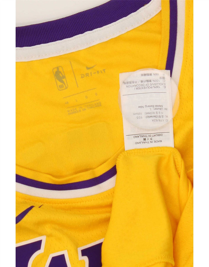 Nike Herren Lakers Grafik-Weste-Oberteil, großes gelbes Polyester