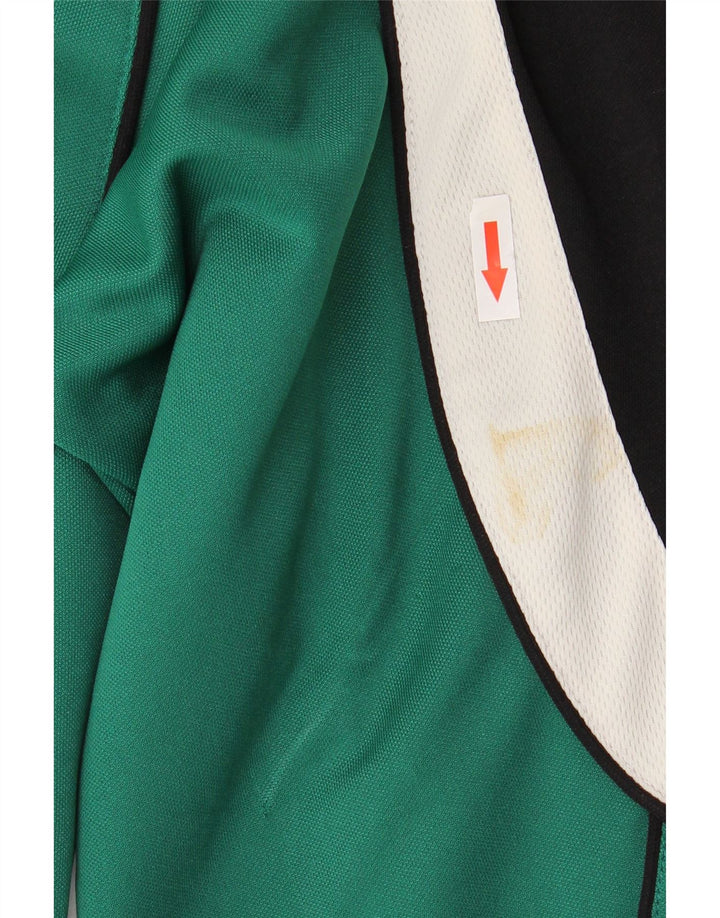 Saller Herren-Trainingsanzugoberteil mit Grafik, groß, grünes Farbblock-Polyester
